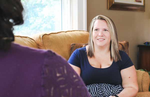 The Counseling Group Counselor Nicole McManus listens to her patient.